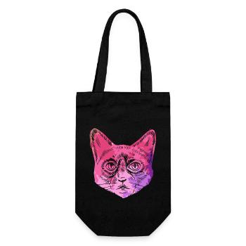 Snowshoe Cat Snowshoe Cat Colorful - Gift Bag for Bottles - black - Front