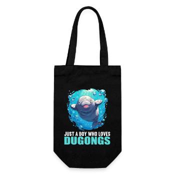 Seekuh Dugongs Dugong - Geschenkbeutel für Flaschen - Schwarz - Vorne