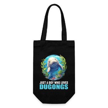 Seekuh Dugongs Dugong - Geschenkbeutel für Flaschen - Schwarz - Vorne