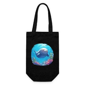 Seekuh Dugongs Dugong - Geschenkbeutel für Flaschen - Schwarz - Vorne