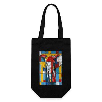 Elephant - Gift Bag for Bottles - black - Front