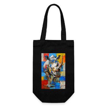 Rhinoceros - Gift Bag for Bottles - black - Front