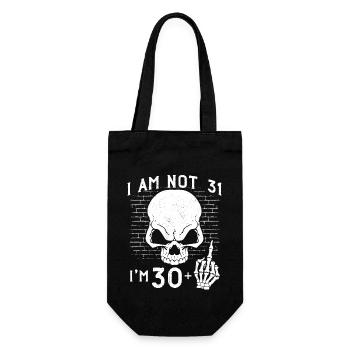 I Am 30 Plus Middle Finger - 31st Birthday - Gift Bag for Bottles - black - Front