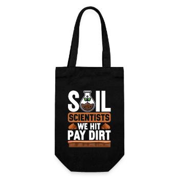 Bodenwissenschaftler Soil Science - Geschenkbeutel für Flaschen - Schwarz - Vorne