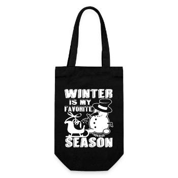 Christmas Winter Is My Favorite Season - Gift Bag for Bottles - black - Front