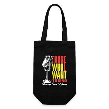 Those who want to sing always find a song - Gift Bag for Bottles - black - Front