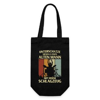 Drums Drums Drumstick Drummer Music Band Rock - Gift Bag for Bottles - black - Front