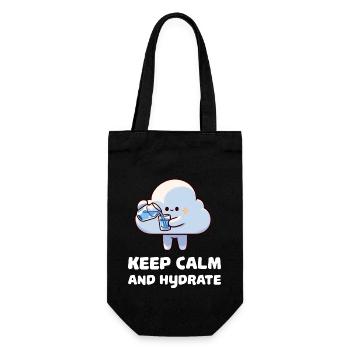 keep calm and hydrate - Gift Bag for Bottles - black - Front