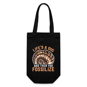 Paleontology Life's A Dig And Then Fossil Hunter - Gift Bag for Bottles - black - Front