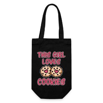 Cookies Saying Chocolate Cookies Funny Cookie Gift - Gift Bag for Bottles - black - Front
