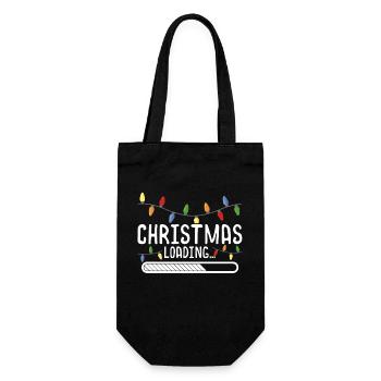 Christmas Is Loading - Gift Bag for Bottles - black - Front