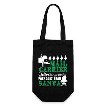 Christmas Mail Carrier Delivering More Packages - Gift Bag for Bottles - black - Front