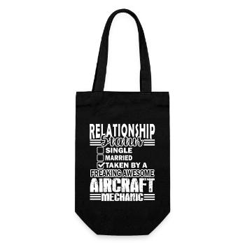Aircraft Mechanic Relationship Status - Gift Bag for Bottles - black - Front
