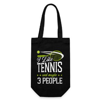 Raquette de joueur de tennis drôle j’aime - Sac à bouteille - noir - Devant