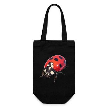 Ladybug Marienkäfer - Gift Bag for Bottles - black - Front