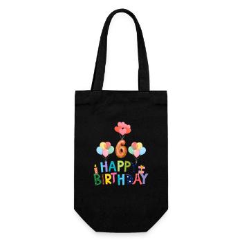 Joyeux anniversaire 6 - Sac à bouteille - noir - Devant
