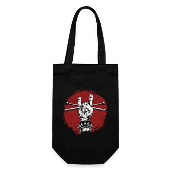 Schlagzeug Drums Drumstick Drummer Musik Band Rock - Geschenkbeutel für Flaschen - Schwarz - Vorne
