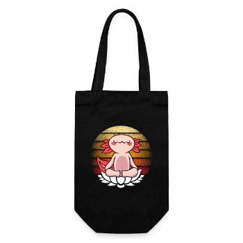 Méditation Kawaii Yoga Axolotl - Sac à bouteille - noir - Devant