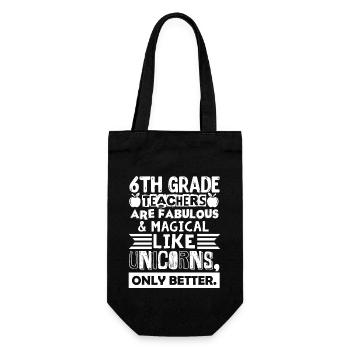 6th Grade Teacher 6th Grade Teachers Are Fabulous - Gift Bag for Bottles - black - Front