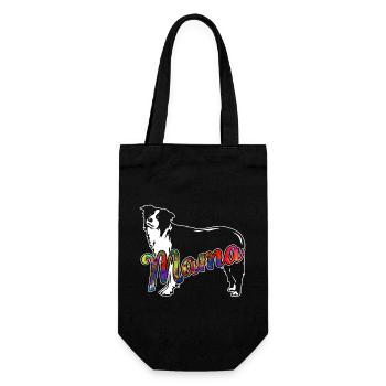 Border Collie Border Collie Dog Mama - Gift Bag for Bottles - black - Front