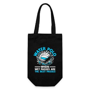Water Polo Where Wet Passes Are The Best Passes - Gift Bag for Bottles - black - Front