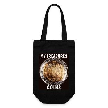 MY TREASURES COINS - Gift Bag for Bottles - black - Front