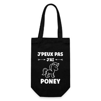 Humour poney - Sac à bouteille - noir - Devant