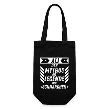 Ali Der Mythos Die Legende schnarcher lustig humor - Geschenkbeutel für Flaschen - Schwarz - Vorne