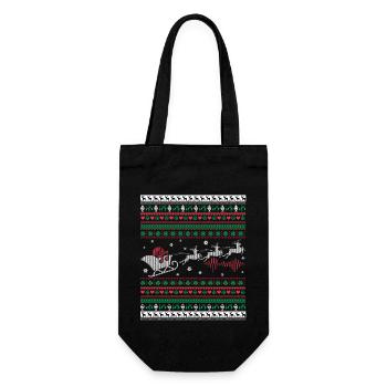 Funny Audio Engineer Christmas - Gift Bag for Bottles - black - Front