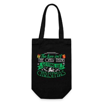 Tree Isn't The Only Thing Getting Lit Christmas - Gift Bag for Bottles - black - Front