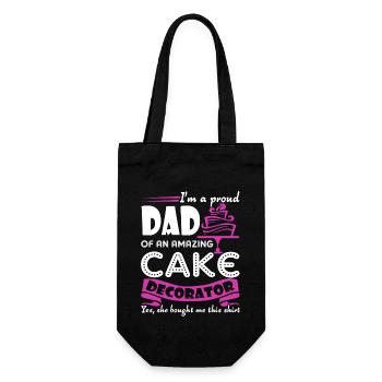 Cake Decorator Cake Decorator Dad - Gift Bag for Bottles - black - Front
