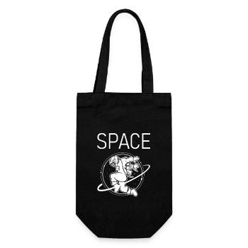 Space Astronaut Spaceship Aliens - Gift Bag for Bottles - black - Front