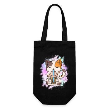 Thé à bulles Boba BubbleTea Kawaii Japan Tea Kpop - Sac à bouteille - noir - Devant