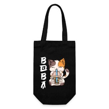 Bubble Tea Boba BubbleTea Kawaii Japan Tea Kpop - Geschenkbeutel für Flaschen - Schwarz - Vorne
