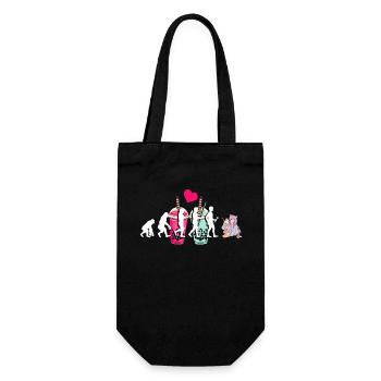 Bubble Tea Boba BubbleTea Kawaii Japan Tea Kpop - Geschenkbeutel für Flaschen - Schwarz - Vorne