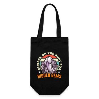 Rockhounding Always On The Hunt Rock Collector - Gift Bag for Bottles - black - Front