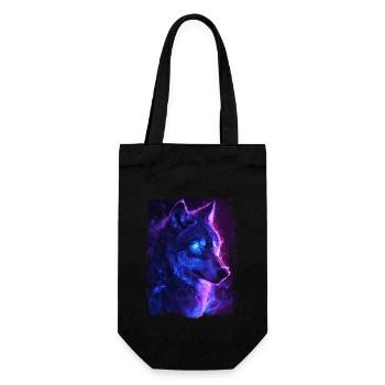 Wolf - Geschenkbeutel für Flaschen - Schwarz - Vorne