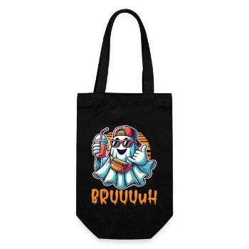 Unheimliches Lustiges Halloween Gespenst - Geschenkbeutel für Flaschen - Schwarz - Vorne