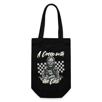 gruseliHalloween: A scary with the cat - Gift Bag for Bottles - black - Front