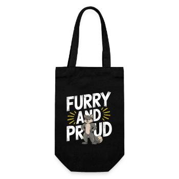 Furry Fandom Enthusiast Cosplay Fun and Fursuiting - Gift Bag for Bottles - black - Front