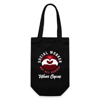 Not all heroes wear capes - Gift Bag for Bottles - black - Front