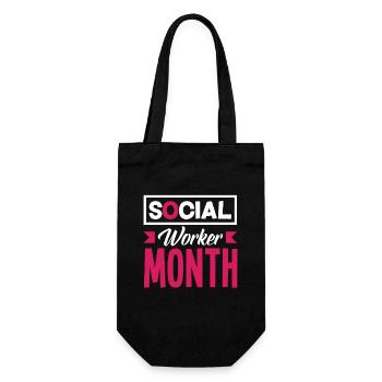 Social Worker Month Appreciation - Gift Bag for Bottles - black - Front