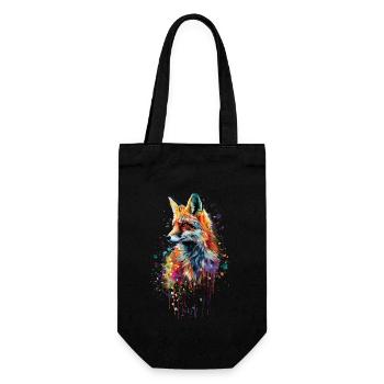 Fuchs - Geschenkbeutel für Flaschen - Schwarz - Vorne