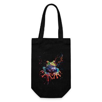 Frog - Gift Bag for Bottles - black - Front