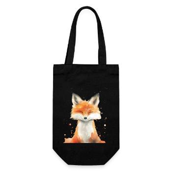 Fuchs - Geschenkbeutel für Flaschen - Schwarz - Vorne