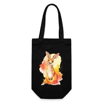 Känguru - Geschenkbeutel für Flaschen - Schwarz - Vorne