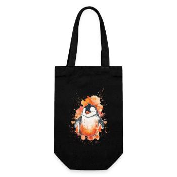 Penguin - Gift Bag for Bottles - black - Front