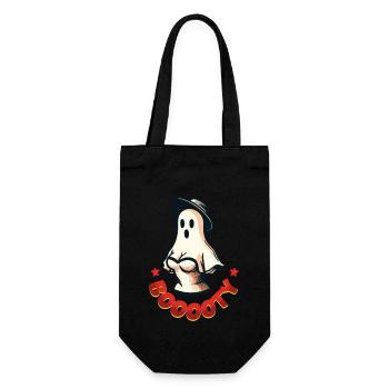 Funny Halloween Vintage Retro Booty Ghost Fun - Gift Bag for Bottles - black - Front