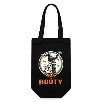 Funny Halloween Girl With Boo In Booty - Gift Bag for Bottles - black - Front