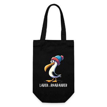 Hamburg Norddeutschland Labern Möwe Nordsee Lustig - Geschenkbeutel für Flaschen - Schwarz - Vorne